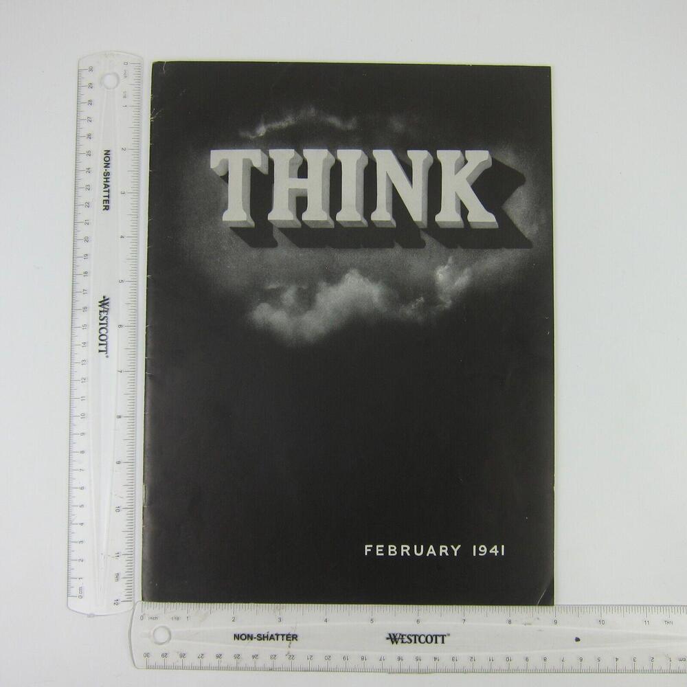 THINK Magazine IBM February 1941 George Washington Abraham Lincoln Vintage RARE